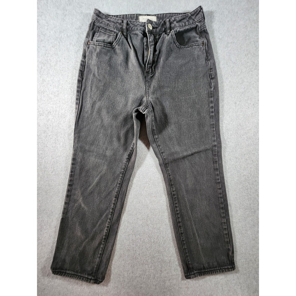 Pacsun Women's Denim Mom Jeans, 28x25, Black, Faded, Tapered